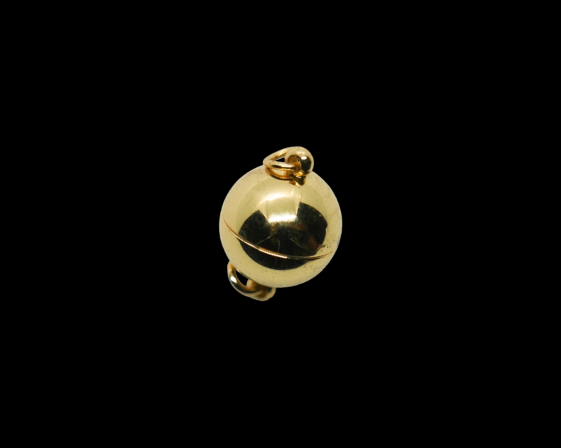 Замочек магнитный шарик цвет золото 8мм